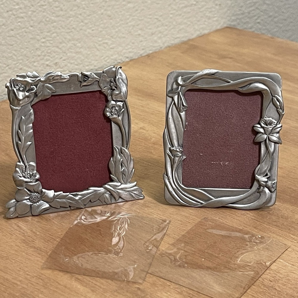 Vintage 1988 Seagull Floral Picture Frames PF 66 / PF 69 Small Romantic Set Of 2